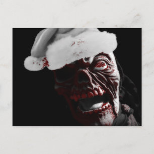 Merry Gory Halloween Zombie Santa Briefkaart