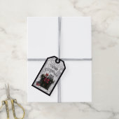 Merry Gothmas Donkere Open Haard Cadeaubijslage Cadeaulabel (Met Touw)