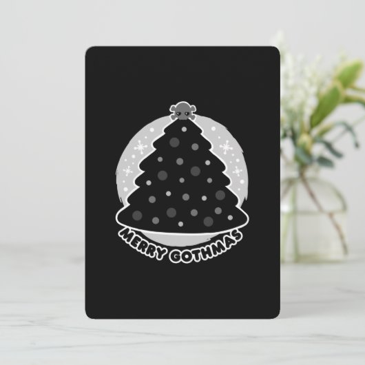 Merry Gothmas Feestdagenkaart (Staand voorkant)