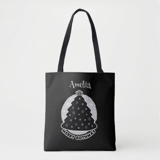 Merry Gothmas gepersonaliseerd Tote Bag (Voorkant)