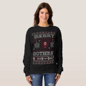 Merry Gothmas Gothic Kerstmis Ugly Sweater Spider  (Voorkant volledig)