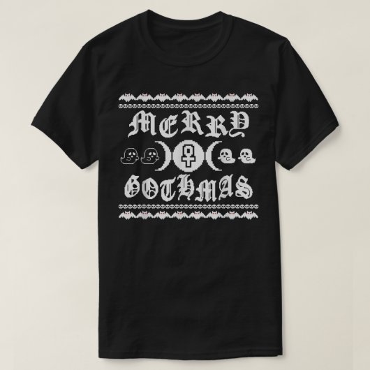 Merry Gothmas Horror Kerstmis Gothic Xmas Ugly Ch T-shirt (Design voorkant)