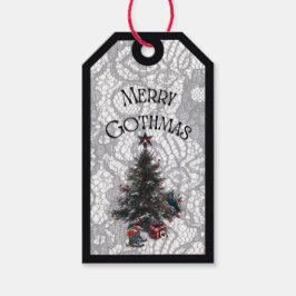 Merry Gothmas Tree With Present Gift Tag Cadeaulabel