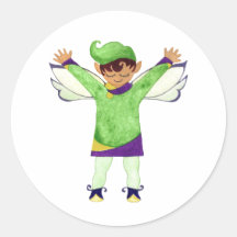 Merry Green Elf Sticker