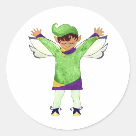 Merry Green Elf Sticker (Voorkant)