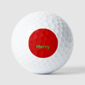 Merry Green Name on Red Golfballen (Voorkant)
