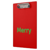 Merry Green Name on Red Klembord (Links)