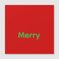 Merry Green Name op Rood