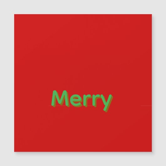 Merry Green Name op Rood (Voorkant)