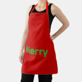 Merry Green Name op Rood Schort (Insitu)