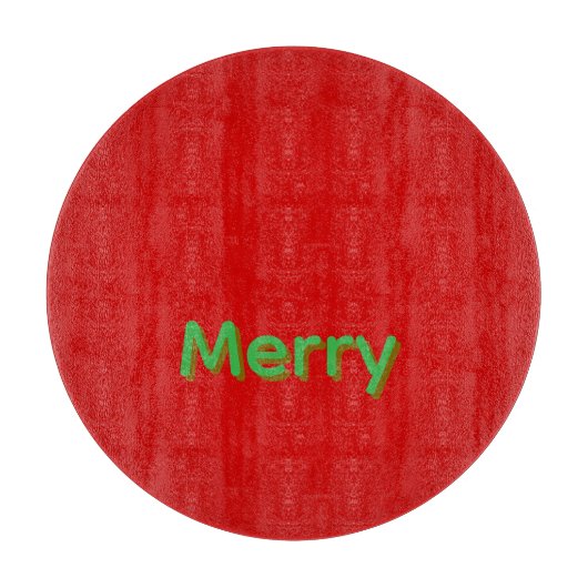 Merry Green Name op Rood Snijplank (Voorkant)