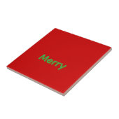 Merry Green Name op Rood Tegeltje (Zijkant)
