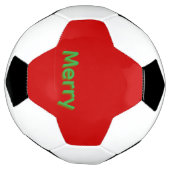 Merry Green Name op Rood Voetbal (Gedraaid)