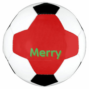 Merry Green Name op Rood Voetbal