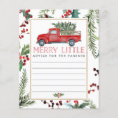 Merry Greenery Baby shower Game Advice Kaarten (Voorkant)