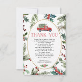 Merry Greenery Baby shower Hartelijk dank Kaart (Voorkant)