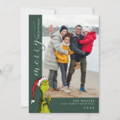 Merry Grinchmas Familiefoto Feestdagenkaart (Voorkant)