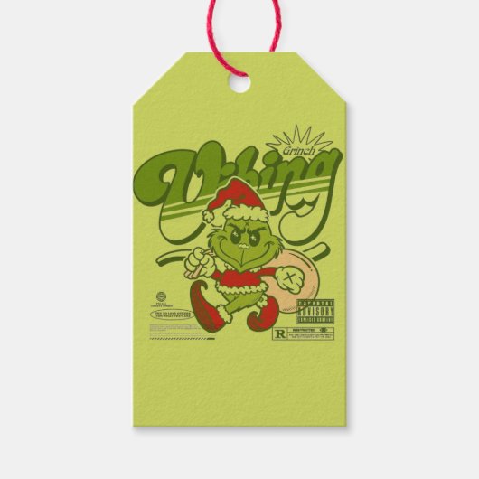 💚 merry grinchmas | Funny Christmas Tee | Cadeaulabel (Voorkant)