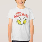 💚 merry grinchmas | Funny Christmas Tee | Tri-Blend Shirt (Voorkant)