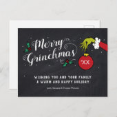 Merry Grinchmas | Grinch Holiday Briefkaart (Voorkant / Achterkant)