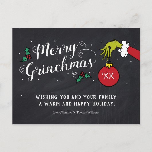 Merry Grinchmas | Grinch Holiday Briefkaart (Voorkant)