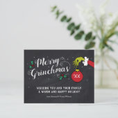 Merry Grinchmas | Grinch Holiday Briefkaart (Staand voorkant)