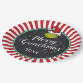 Merry Grinchmas | Grinch Holiday Party Papieren Bordje (Gekanteld)