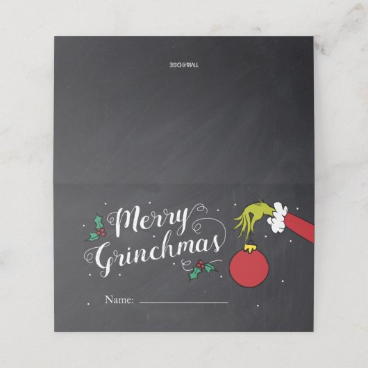 Merry Grinchmas | Grinch Holiday Party Plaatskaartje (Buitenkant ongevouwen)
