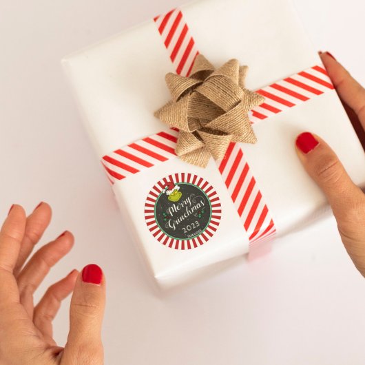 Merry Grinchmas | Grinch Holiday Party Ronde Sticker