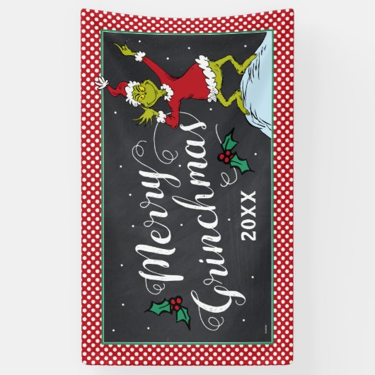 Merry Grinchmas | Grinch Holiday Party Spandoek (Verticaal)