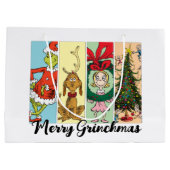 Merry Grinchmas Holiday Collage Groot Cadeauzakje (Achterkant)