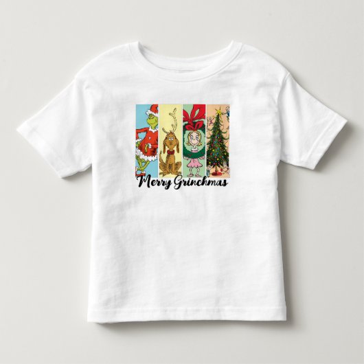 Merry Grinchmas Holiday Collage Kinder Shirts (Voorkant)