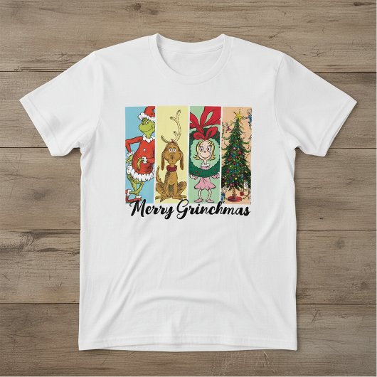 Merry Grinchmas Holiday Collage T-shirt