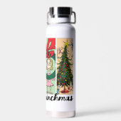 Merry Grinchmas Holiday Collage Waterfles (Achterkant)