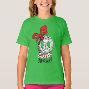 Merry Grinchmas Krans Grinch T-shirt