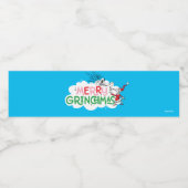 Merry Grinchmas Mister Grinch Waterfles Etiket (Enkel label)
