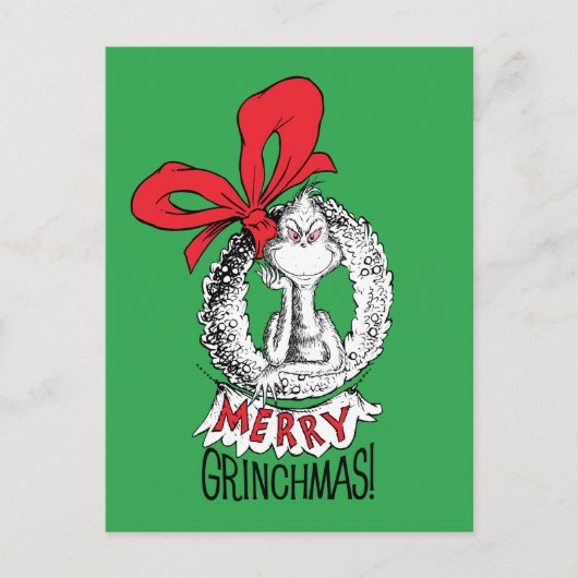 Merry Grinchmas Wreath The Grinch Briefkaart (Voorkant)