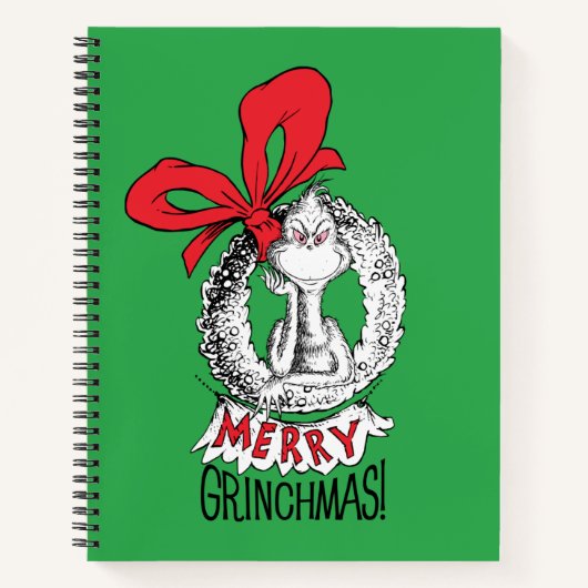 Merry Grinchmas Wreath The Grinch Notitieboek (Voorkant)