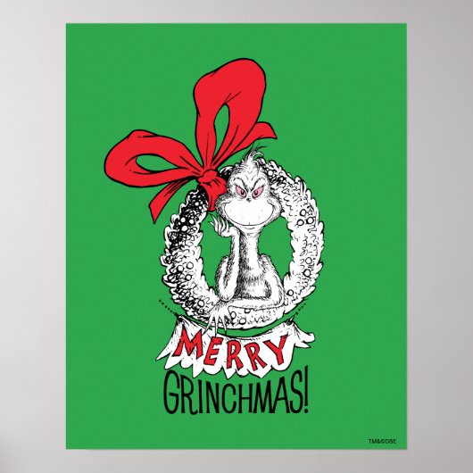Merry Grinchmas Wreath The Grinch Poster (Voorkant)