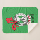 Merry Grinchmas Wreath The Grinch Sherpa Deken (Voorkant (horizontaal))