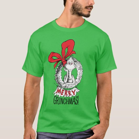 Merry Grinchmas Wreath The Grinch T-shirt (Voorkant)