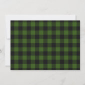 Merry | Groene Buffalo Plaid Photo Holiday Kaart (Achterkant)