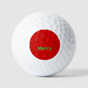 Merry Groene Naam op Rood Golfballen