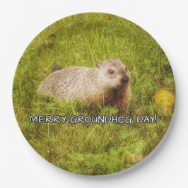Merry Groundhog Day borden Papieren Bordje