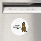 Merry Groundhog Day Magneet (Insitu (Vaatwasser))