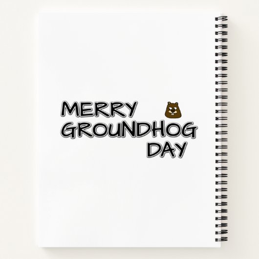 Merry Groundhog Day Notitieboek (Achterkant)