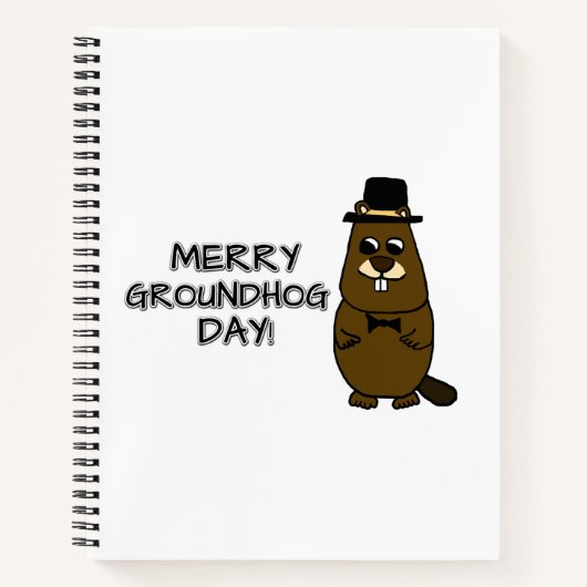 Merry Groundhog Day Notitieboek (Voorkant)