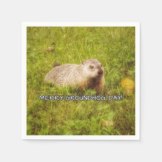 Merry Groundhog Day Servet (Voorkant)