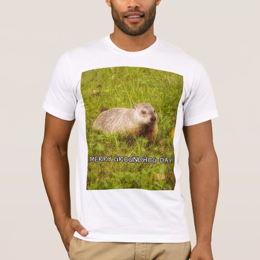 Merry Groundhog Day t-shirt (Voorkant)