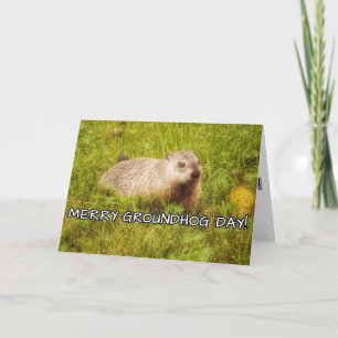 Merry Groundhog Day Wenskaart Kaart